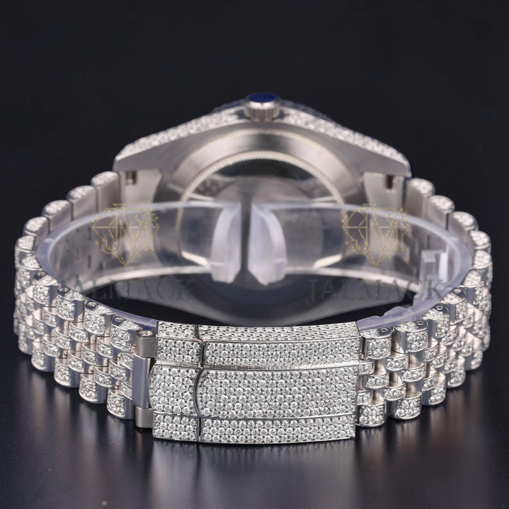 Blue Roman Moissanite Diamond Watch