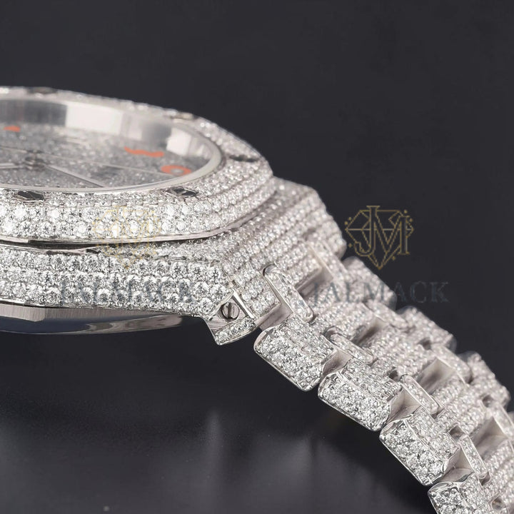 Orange Arabic Moissanite Diamond Watch