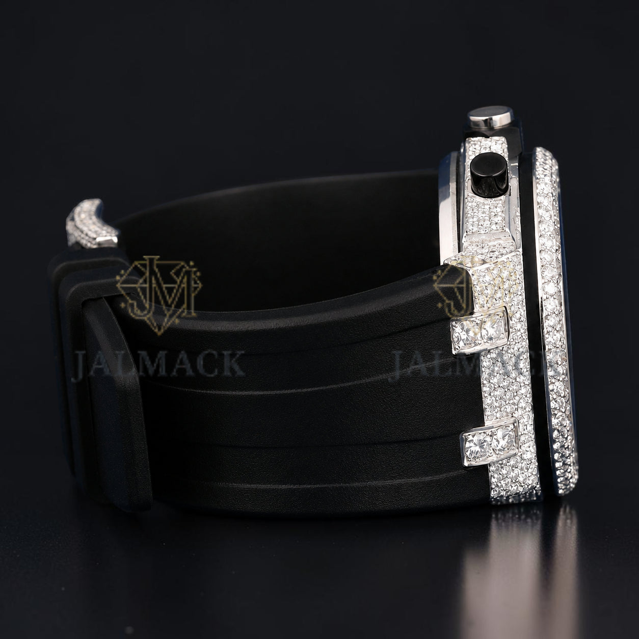 Black Numeral Moissanite Chronograph Watch