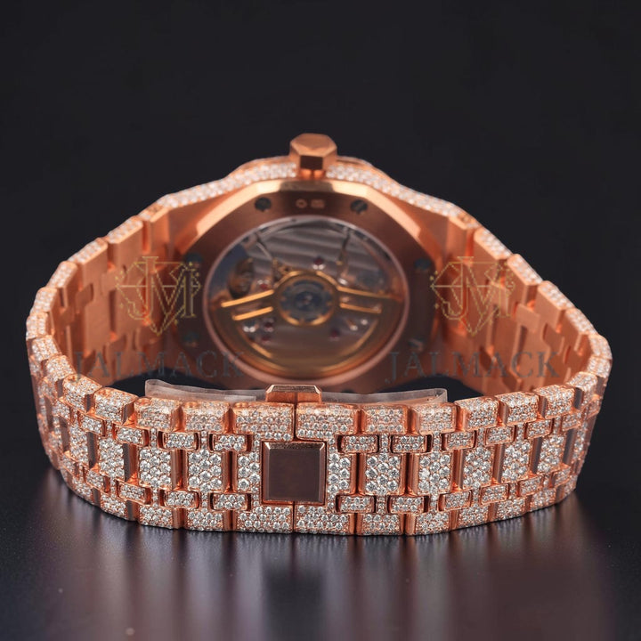 Rose Gold Moissanite Diamond Watch