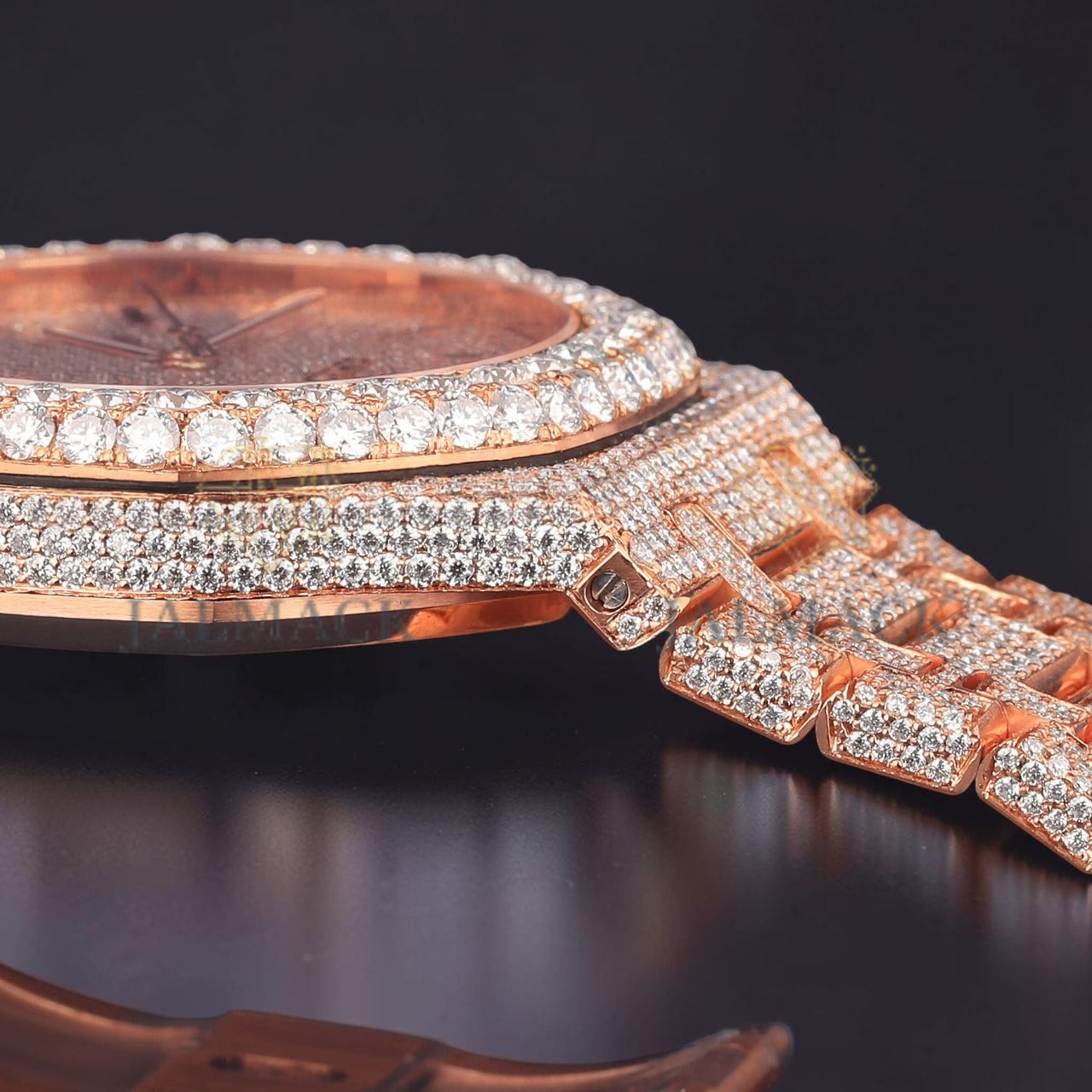 Rose Gold Moissanite Diamond Watch