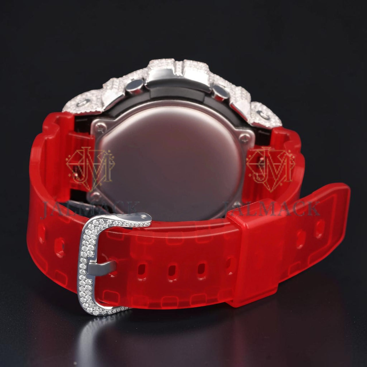 Red Digital Moissanite G-Shock Style Moissanite Watch