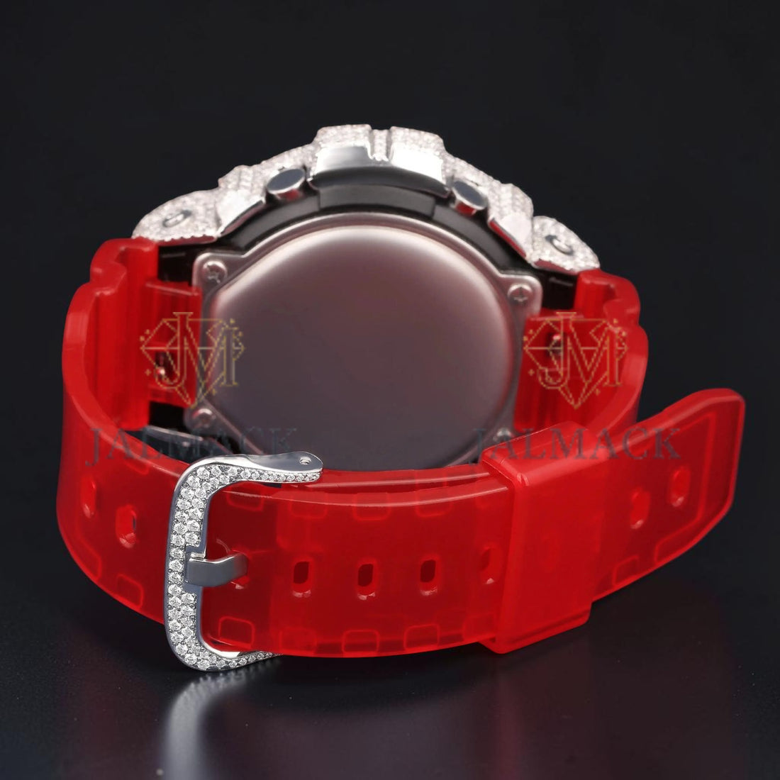 Red Digital Moissanite G-Shock Style Moissanite Watch