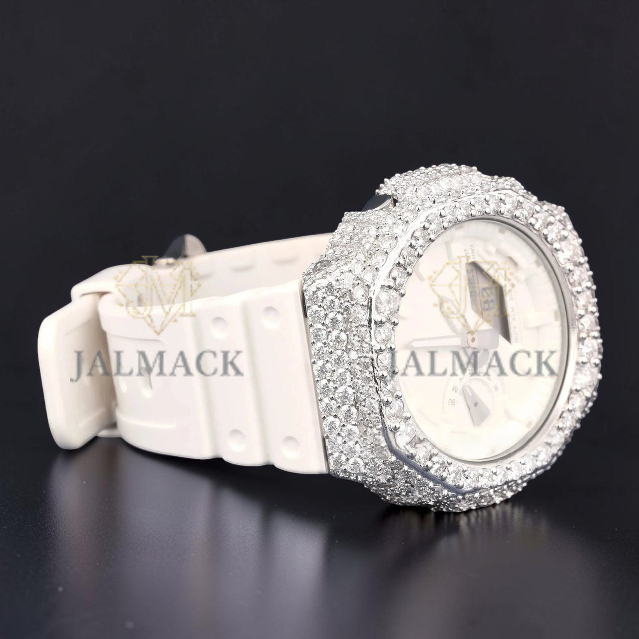 White Dial White Strap VVS1 D Color Moissanite Diamond