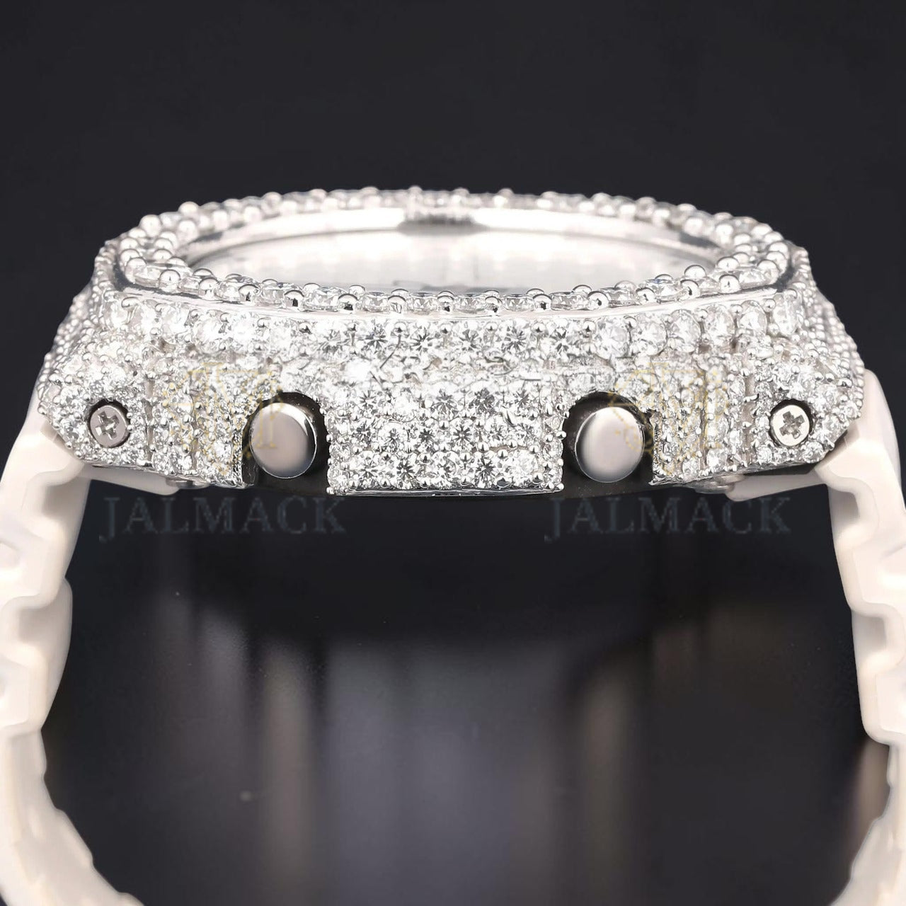White Dial White Strap VVS1 D Color Moissanite Diamond