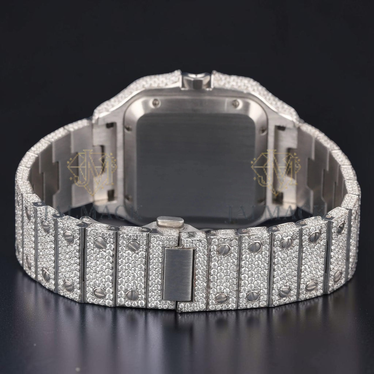 Arabic Dial VVS1 D Color Moissanite Diamond Square Automatic Watch
