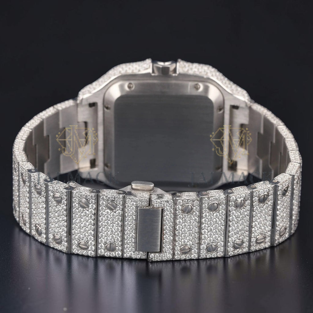 Arabic Dial VVS1 D Color Moissanite Diamond Square Automatic Watch