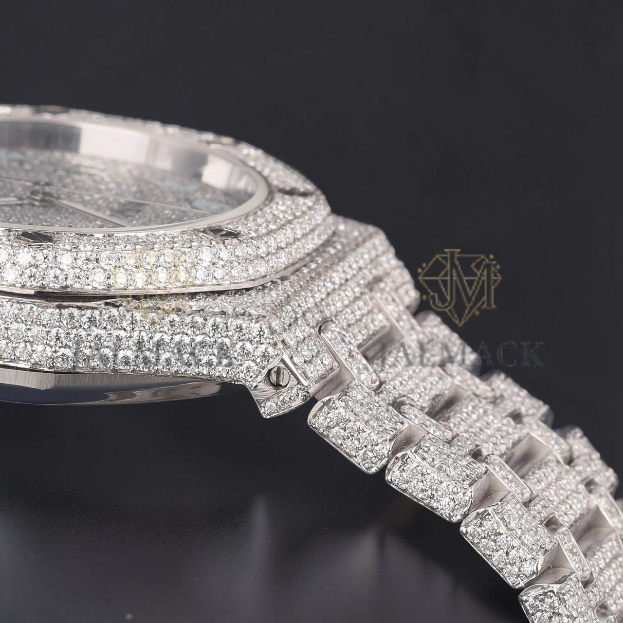 Sky Blue Arabic Dial VVS1 D Color Moissanite Diamond Automatic Watch