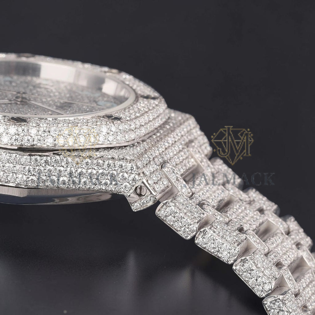Sky Blue Arabic Dial VVS1 D Color Moissanite Diamond Automatic Watch