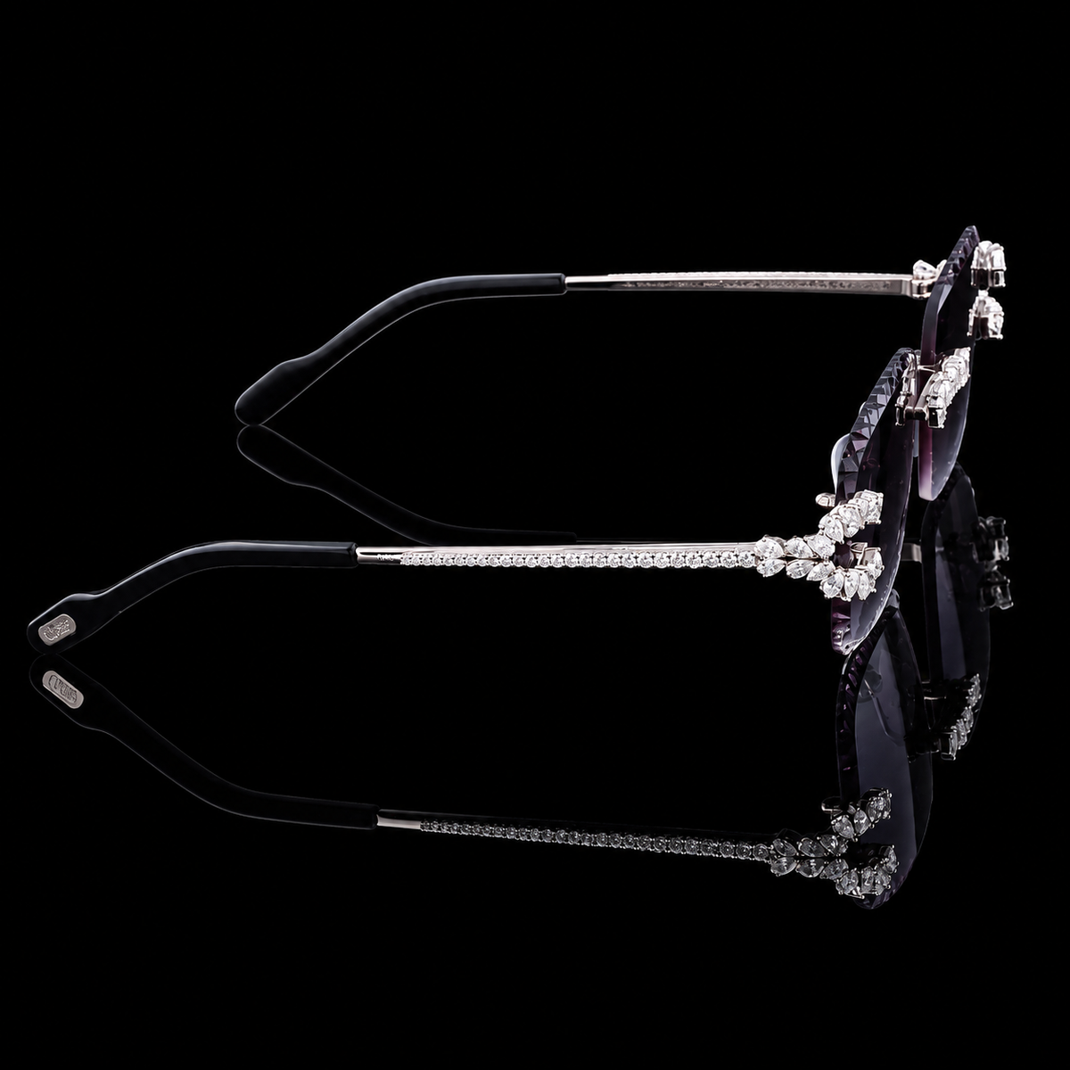 Royal Pear Cut Moissanite Luxury Rimless Sunglasses