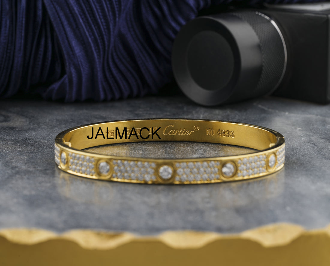 Moissanite Bangle Bracelets, Yellow  Gold