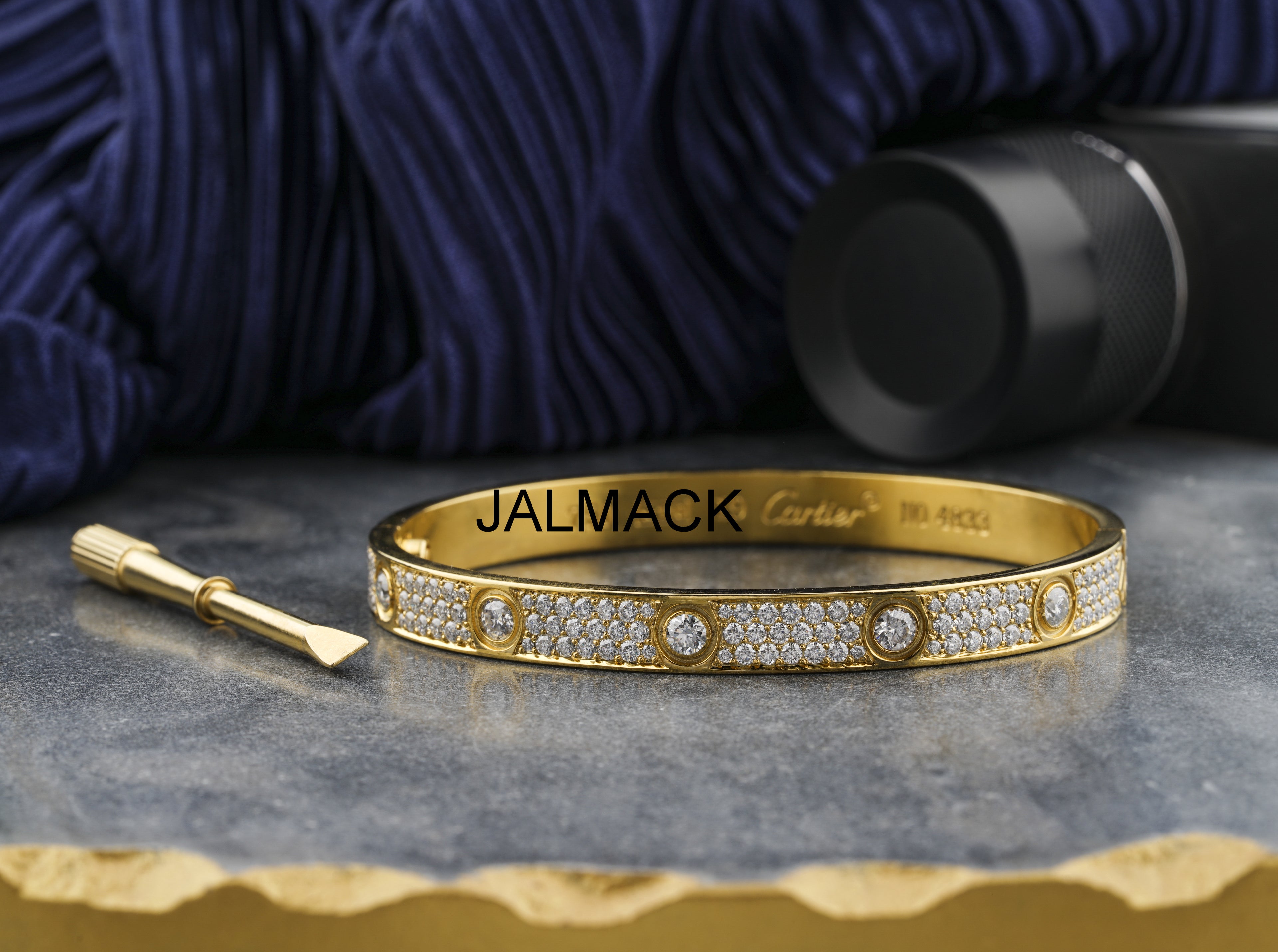 Moissanite Bangle Bracelets, Yellow  Gold