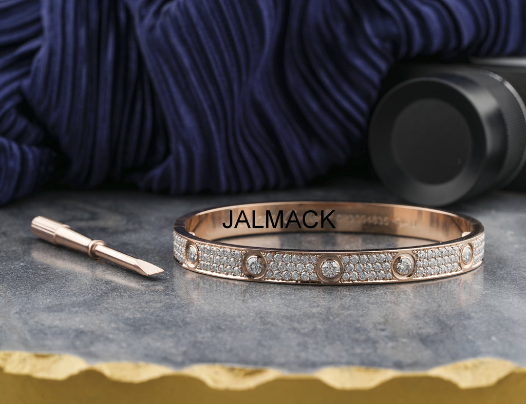 Moissanite Bangle Bracelets, Yellow  Gold