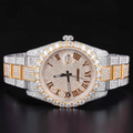 Luxury Gold Roman Moissanite Watch