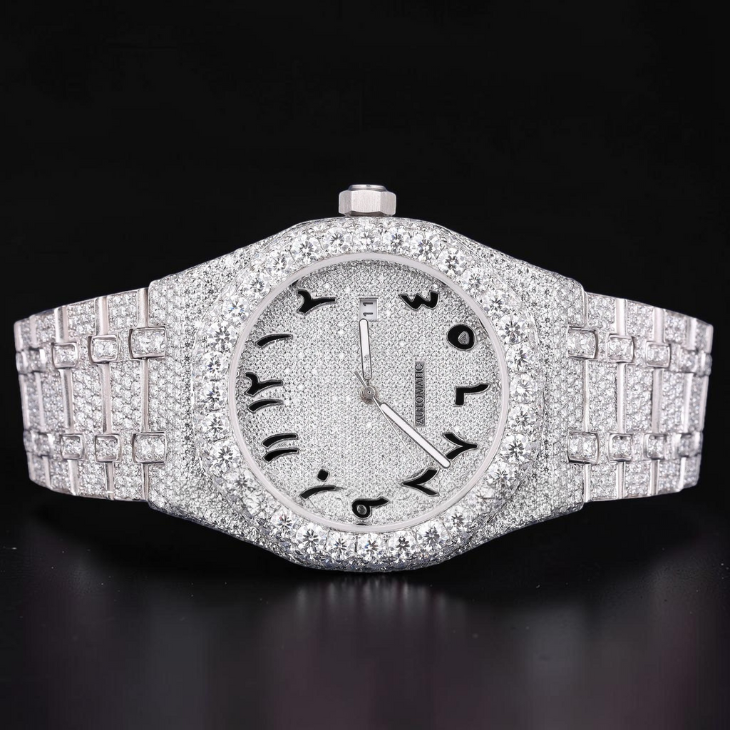 Luxury Arabic Dial Moissanite Automatic Watch