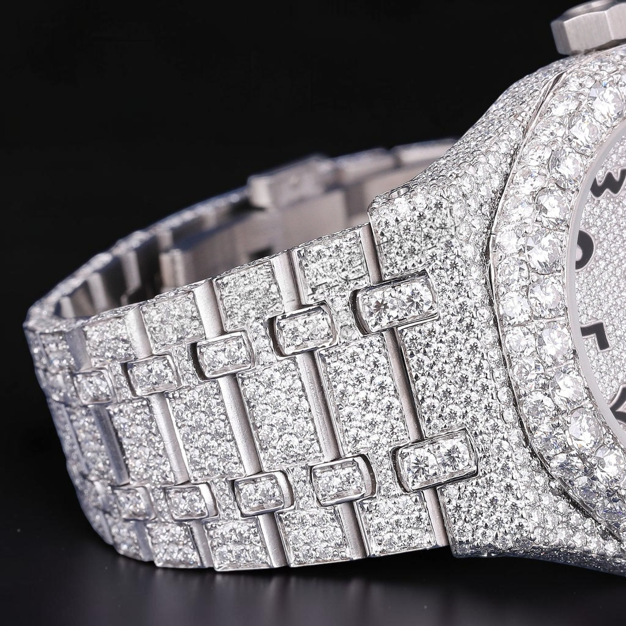 Luxury Arabic Dial Moissanite Automatic Watch