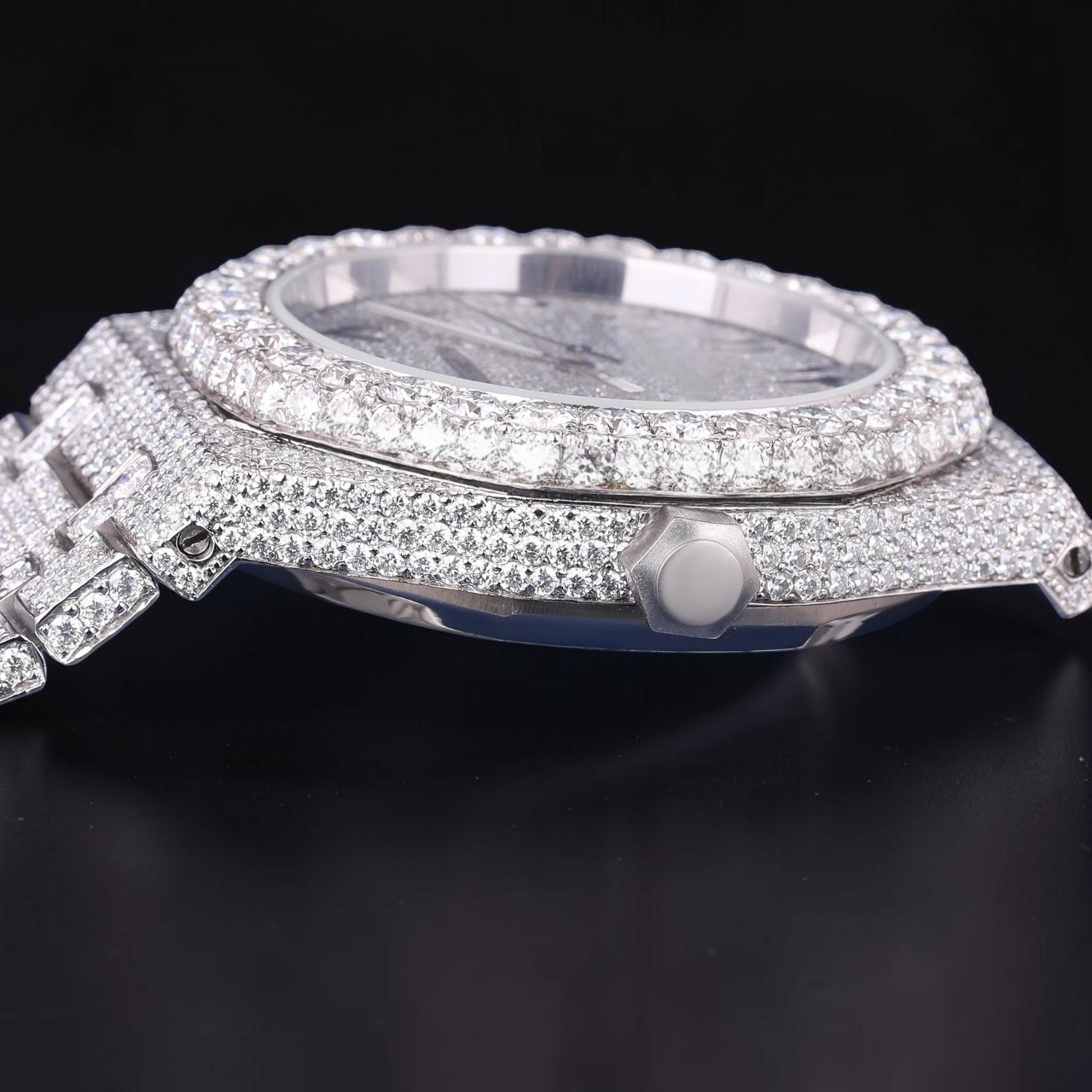 Luxury Arabic Dial Moissanite Automatic Watch