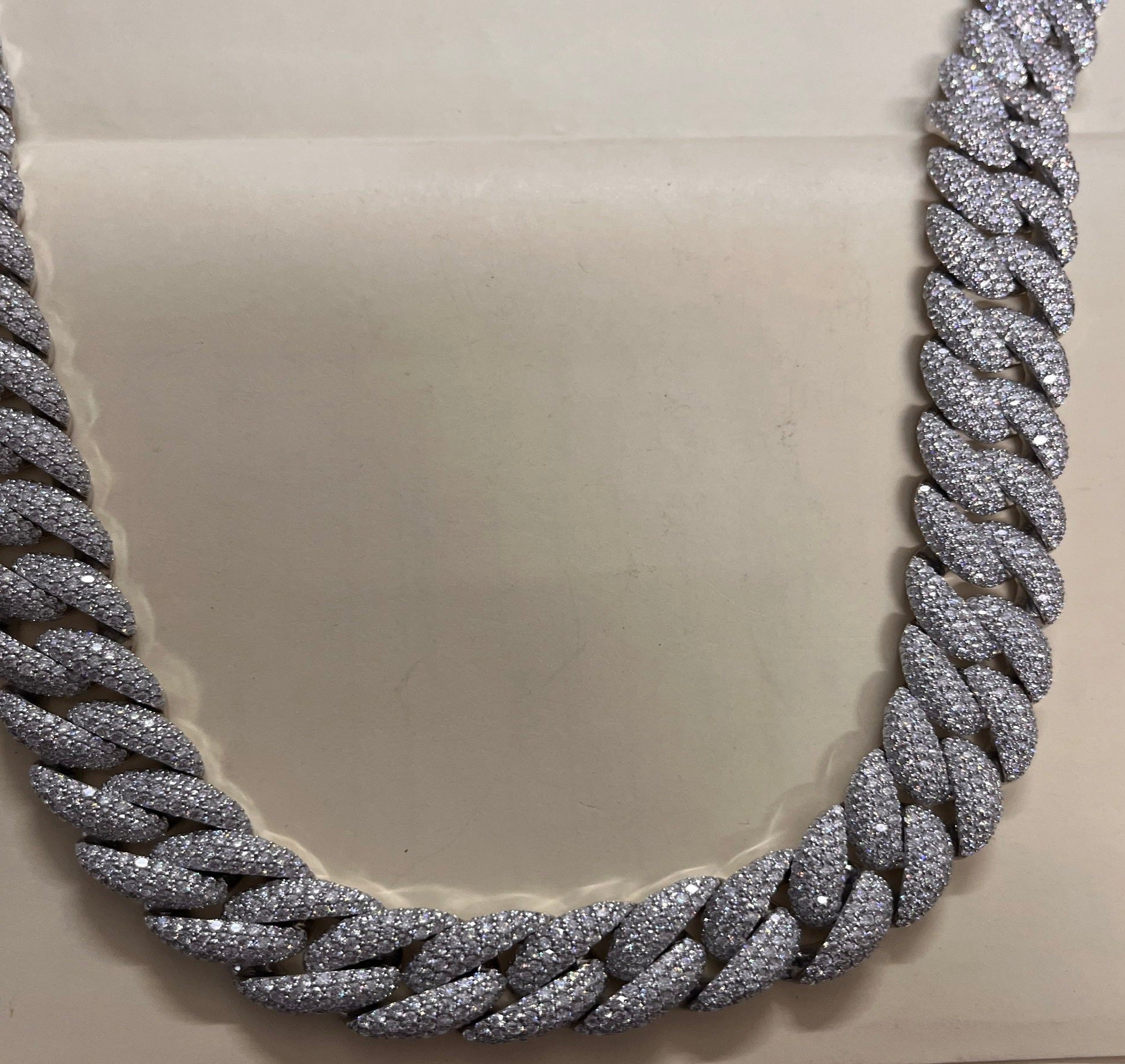 Luxury 16MM 925 Sterling Silver Hip hop Moissanite Cuban Link Chain For Men's Fashion