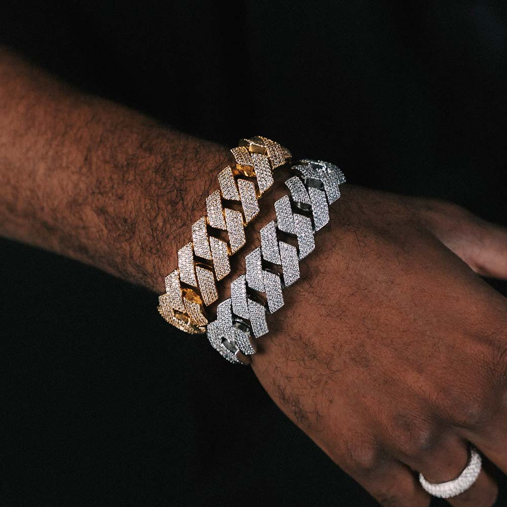 VVS Moissanite Cuban Link Bracelet 10MM 925 Sterling Silver Fully Iced Out Hip Hop Luxury Bracelet