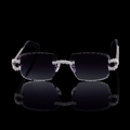 Royal Pear Cut Moissanite Luxury Rimless Sunglasses