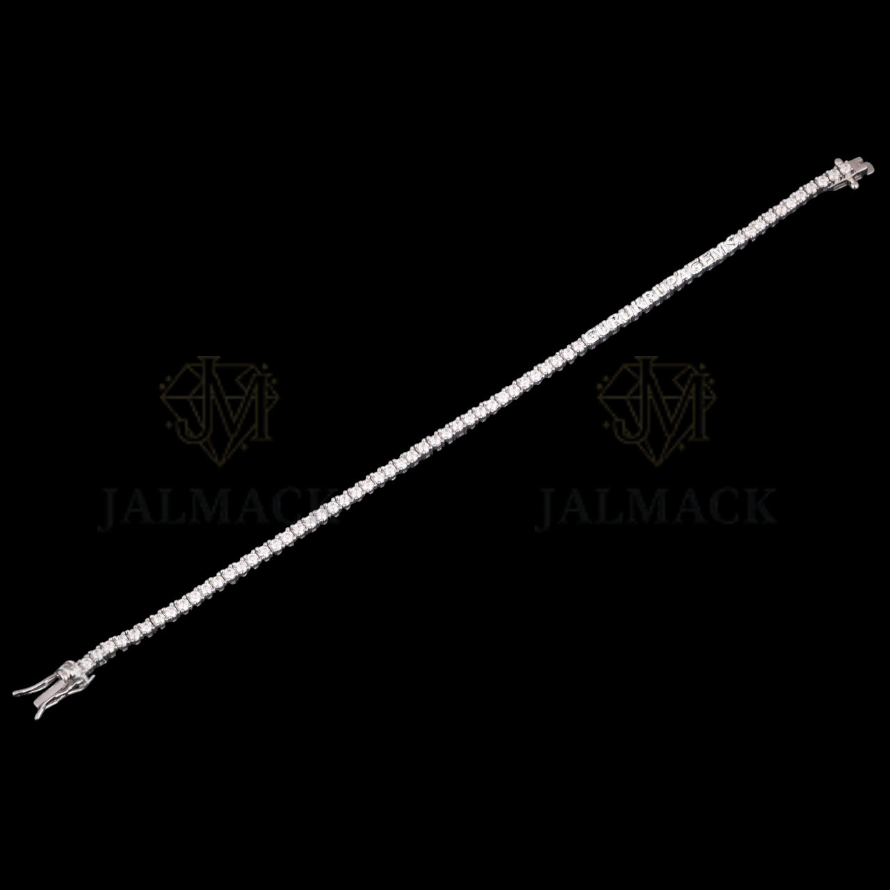 Silver 3MM Round Cut Moissanite Tennis Bracelet VVS1 D Color