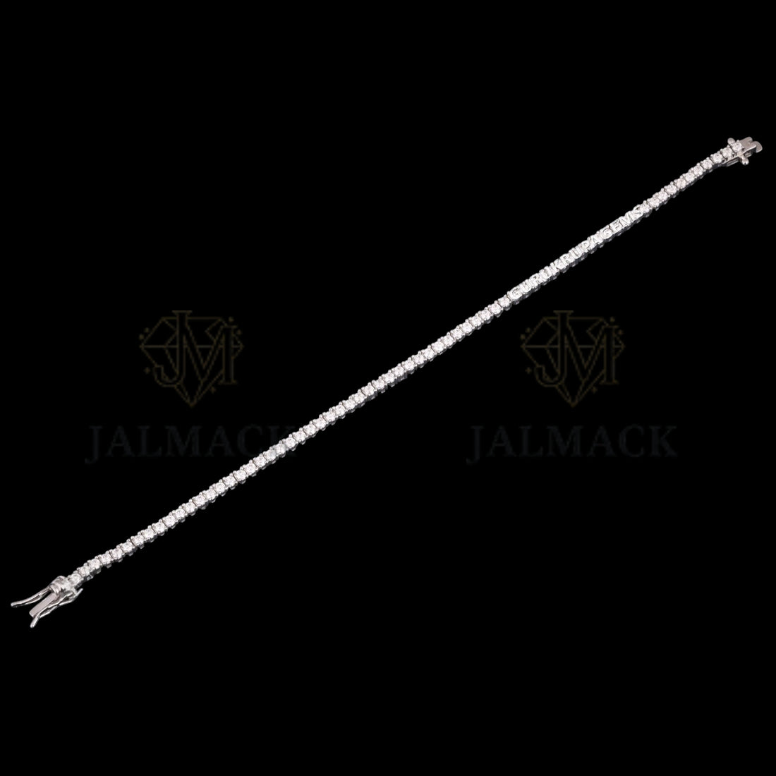 Silver 3MM Round Cut Moissanite Tennis Bracelet VVS1 D Color