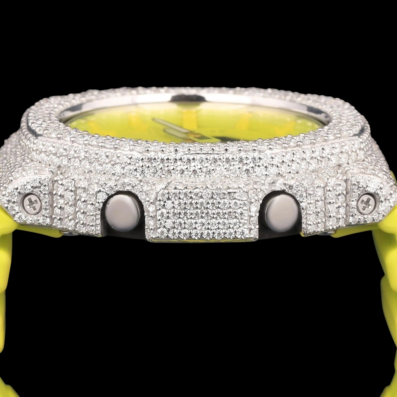 Yellow Ice G-Shock VVS Moissanite Luxury Watch