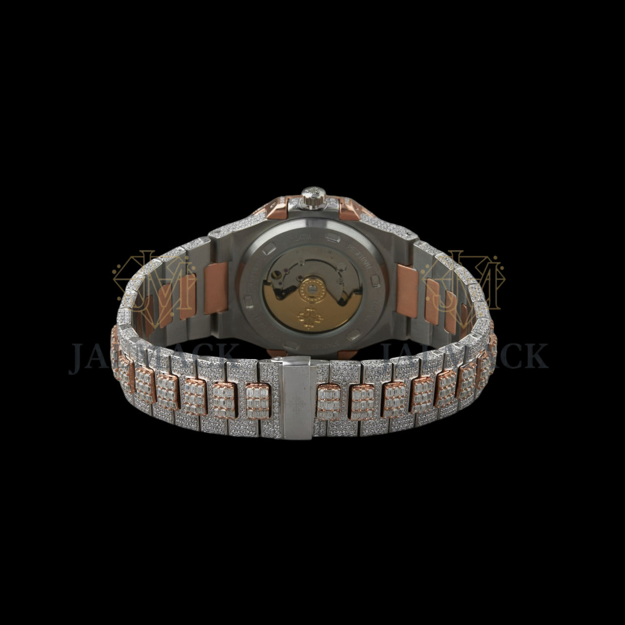 Silver Markerless Baguette & Round Moissanite Watch