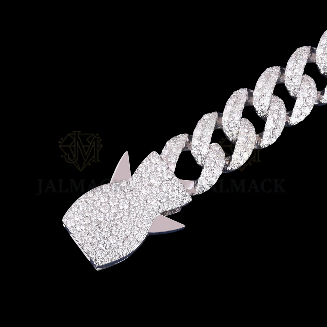 Luxury Silver Moissanite Miami Cuban Bracelet VVS1 Fully Iced Out