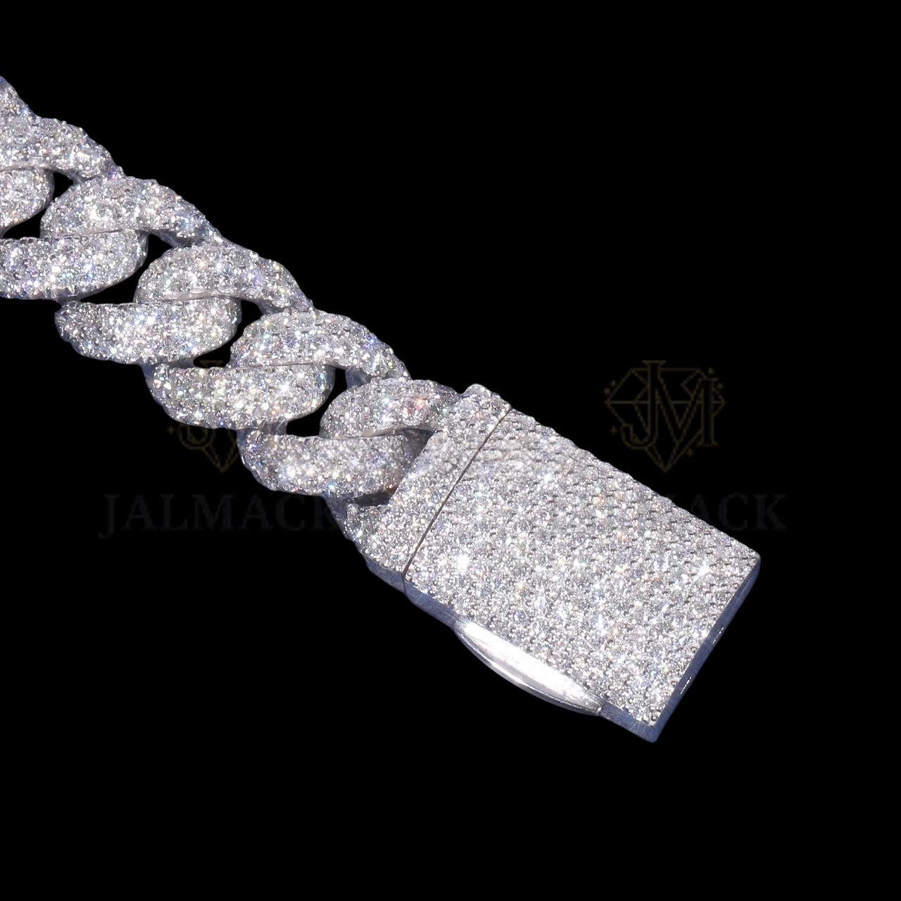 Luxury Silver Moissanite Miami Cuban Bracelet VVS1 Fully Iced Out