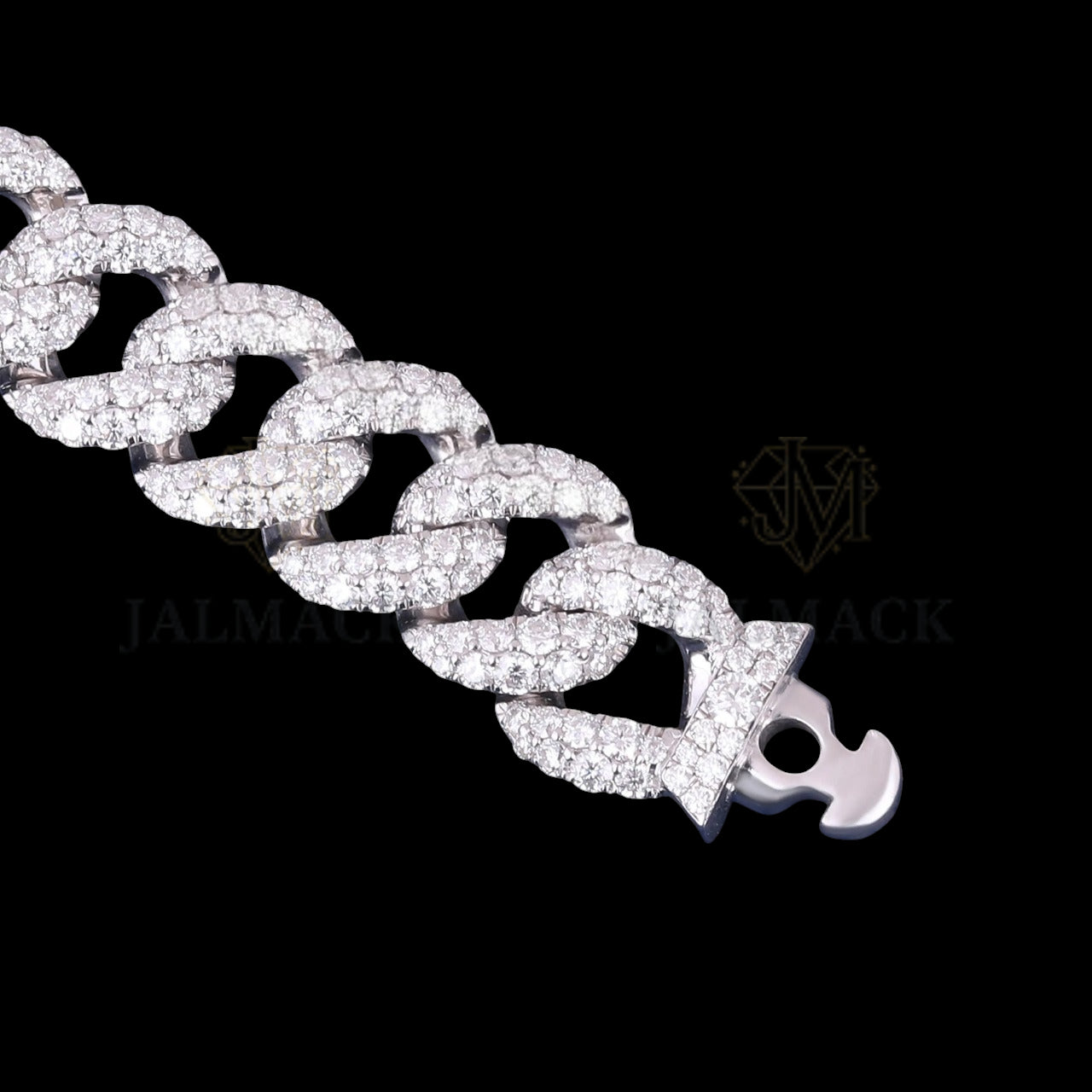 Luxury Silver Moissanite Miami Cuban Bracelet VVS1 Fully Iced Out