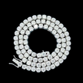 5MM Round Cut VVS1 D Color Moissanite Tennis Chain 925 Sterling Silver
