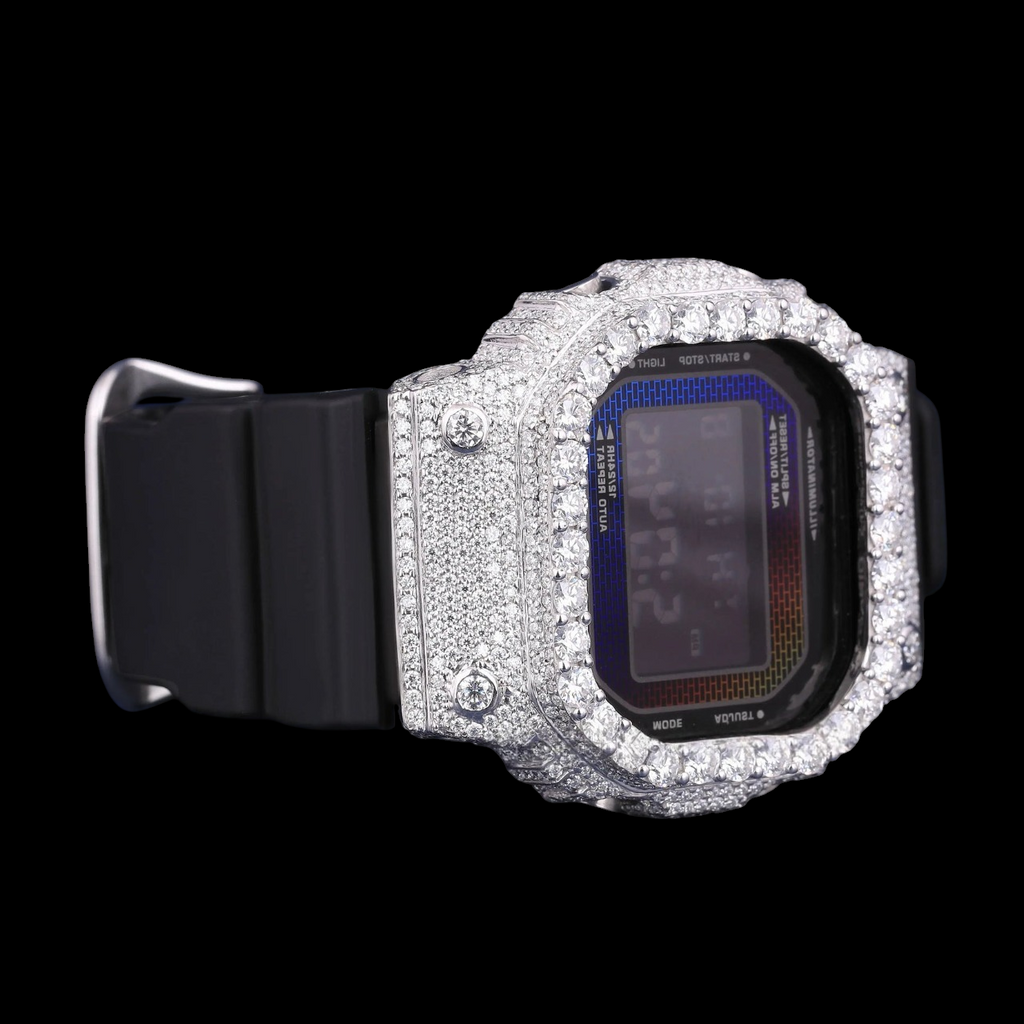 Black Ice Digital G-Shock Iced Moissanite Luxury Watch