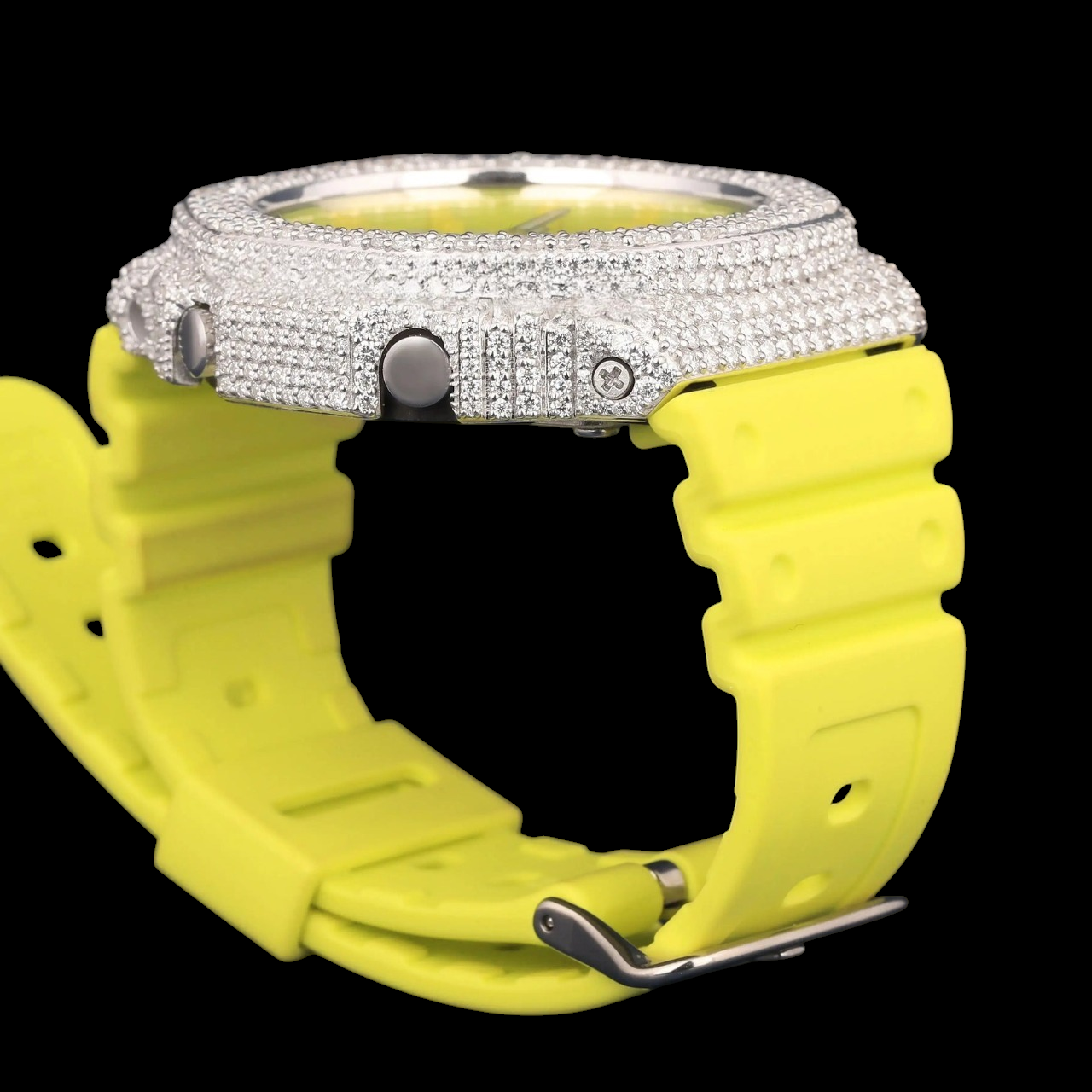 Yellow Ice G-Shock VVS Moissanite Luxury Watch