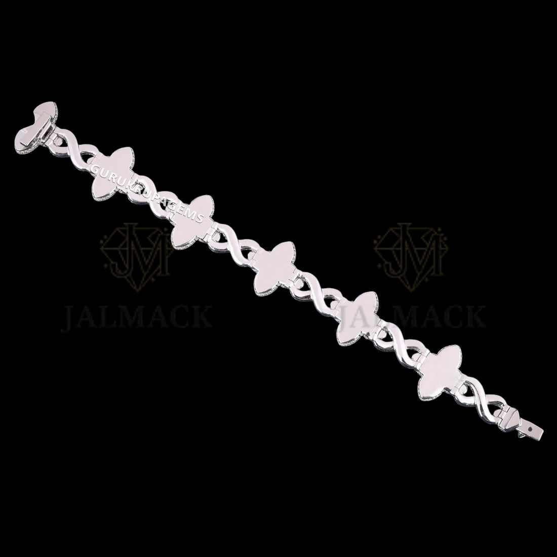 Green Marquise Floral Infinity Moissanite Bracelet VVS1