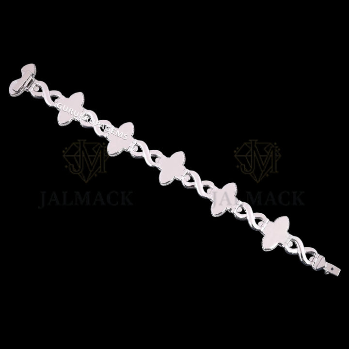 Green Marquise Floral Infinity Moissanite Bracelet VVS1