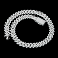 18MM Fully Iced Pave Cuban Link VVS1 D Color Moissanite Chain 925 Sterling Silver