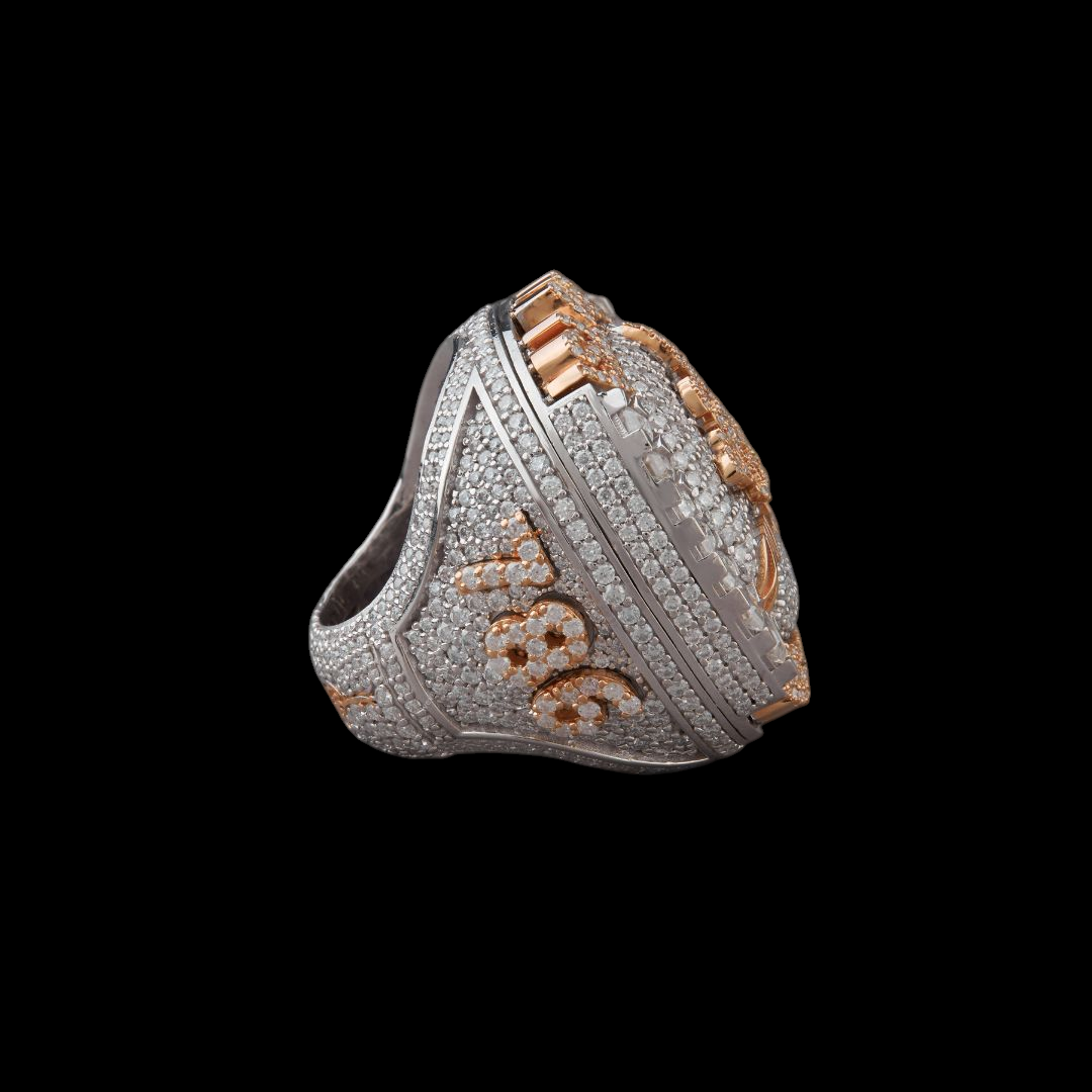 Custom Yacht Legend Moissanite Championship Ring Fully Iced Out