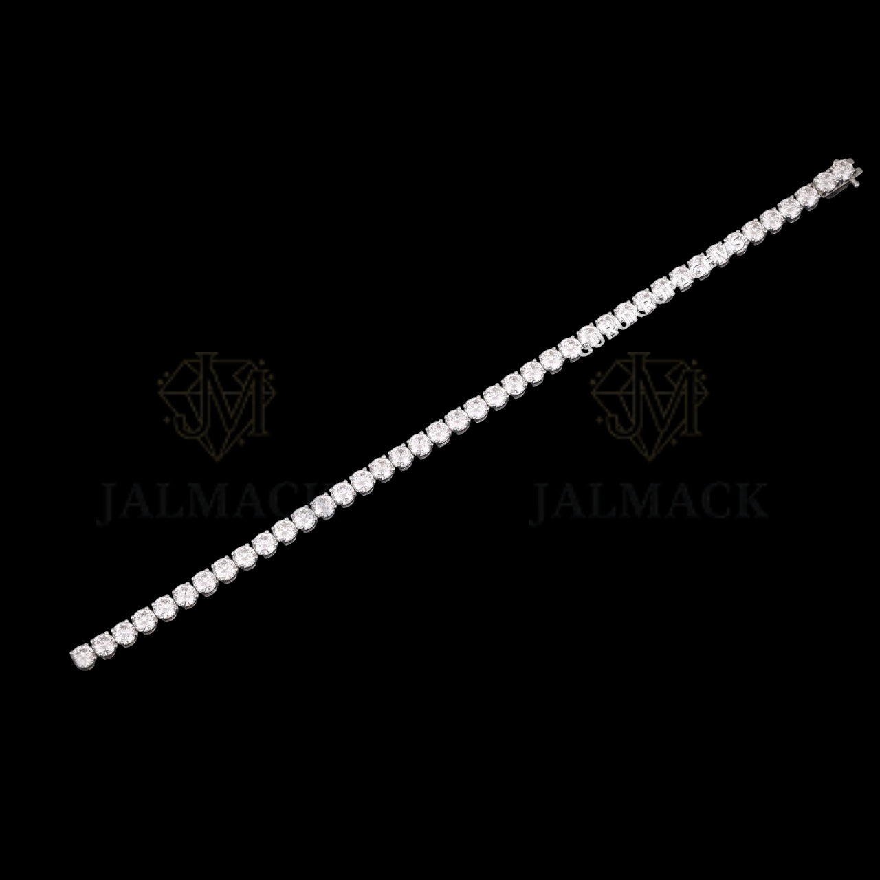 Silver Round Cut Moissanite Tennis Bracelet VVS1 D Color