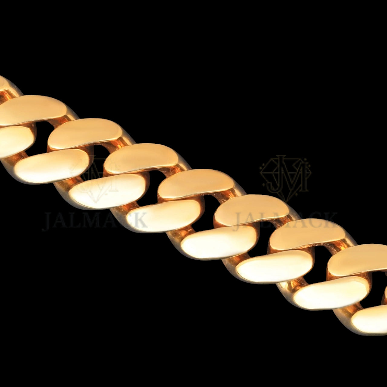 Yellow Gold Miami Cuban Bracelet with Iced Moissanite Box Clasp