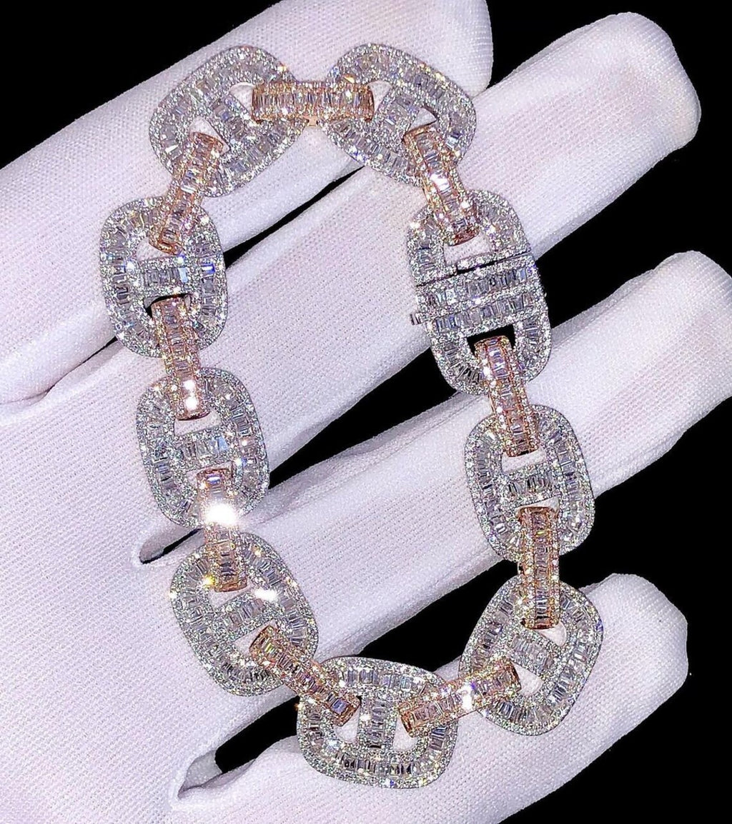 15MM Moissanite Diamond Hip Hop Miami Cuban Bracelet