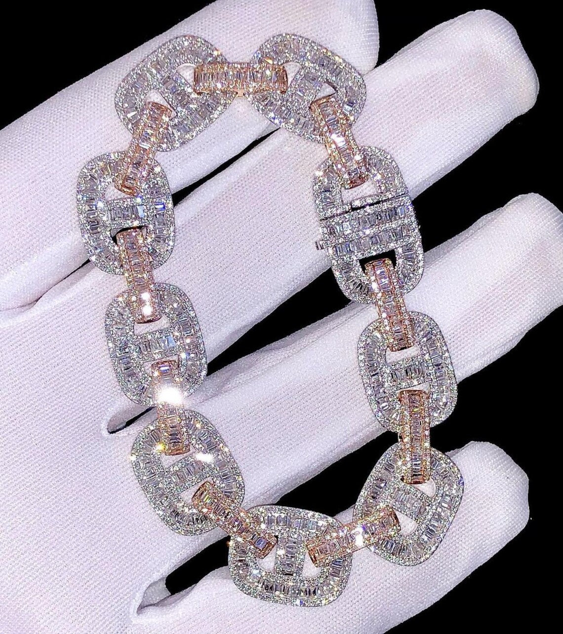 15MM Moissanite Diamond Hip Hop Miami Cuban Bracelet