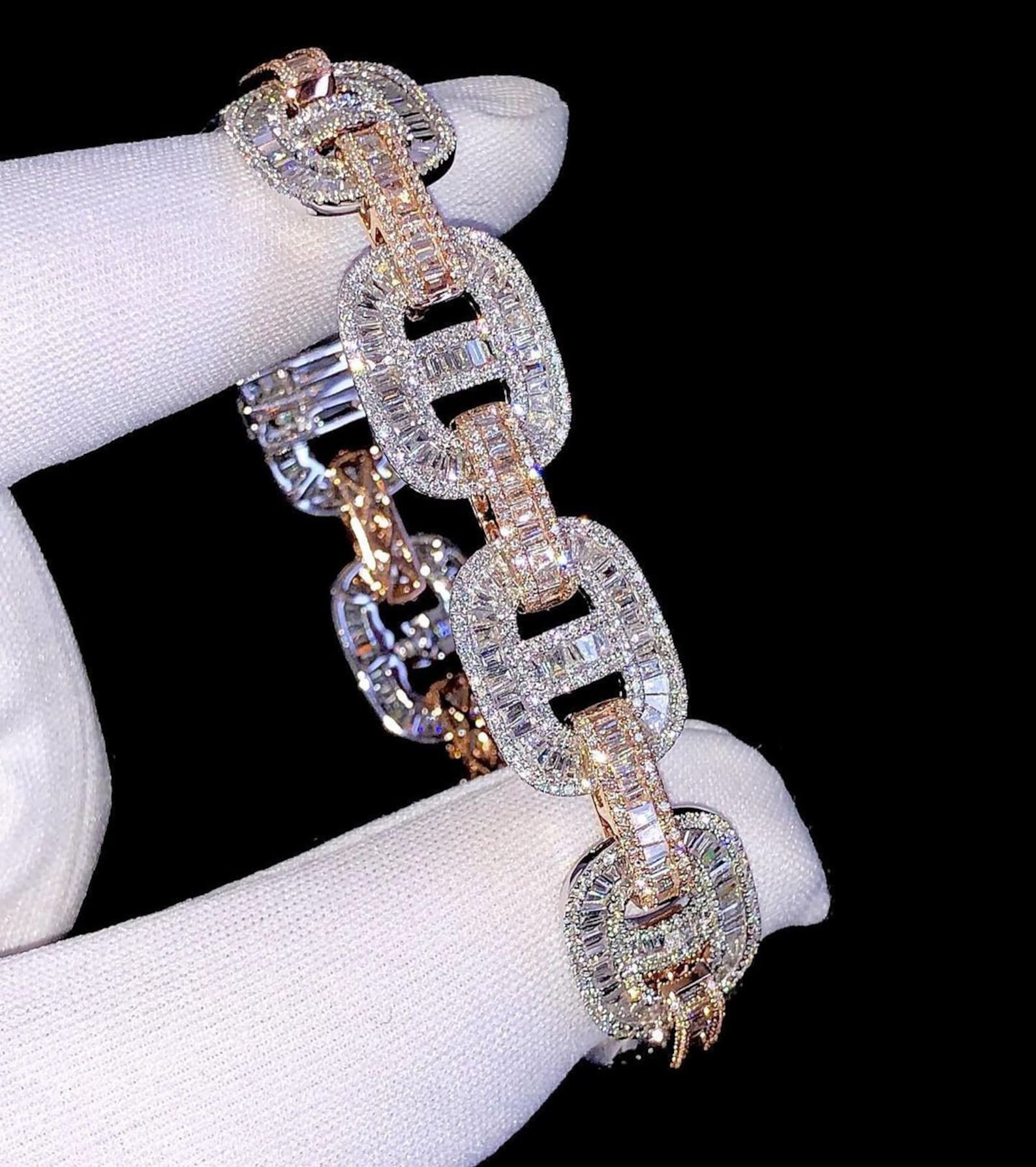 15MM Moissanite Diamond Hip Hop Miami Cuban Bracelet