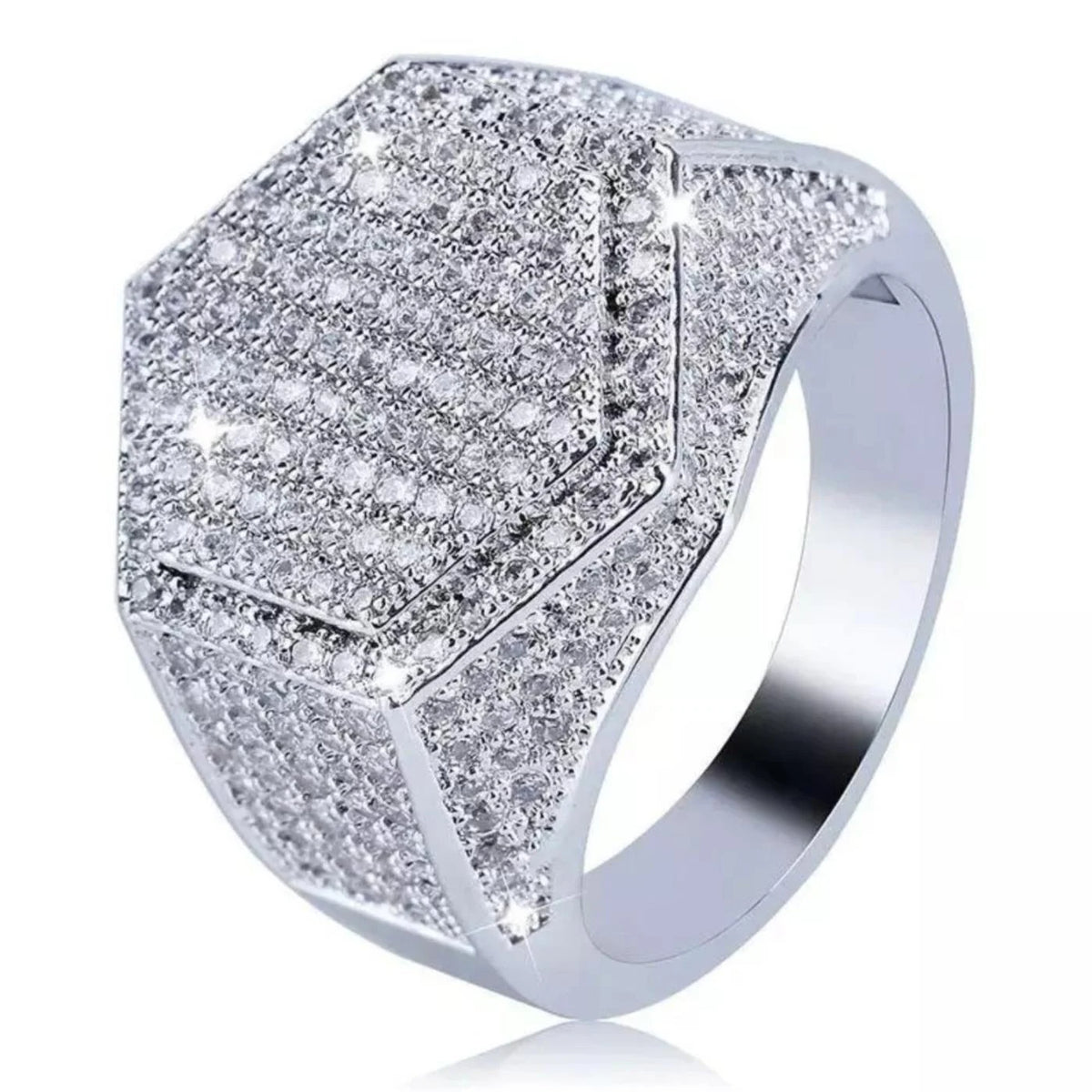 Handmade Moissanite Iced Out Hip Hop Paved Iced Out Synthetic Diamond Big Hollow 925 Sterling silver Jewelry Gift for Him Boyfriend Husband