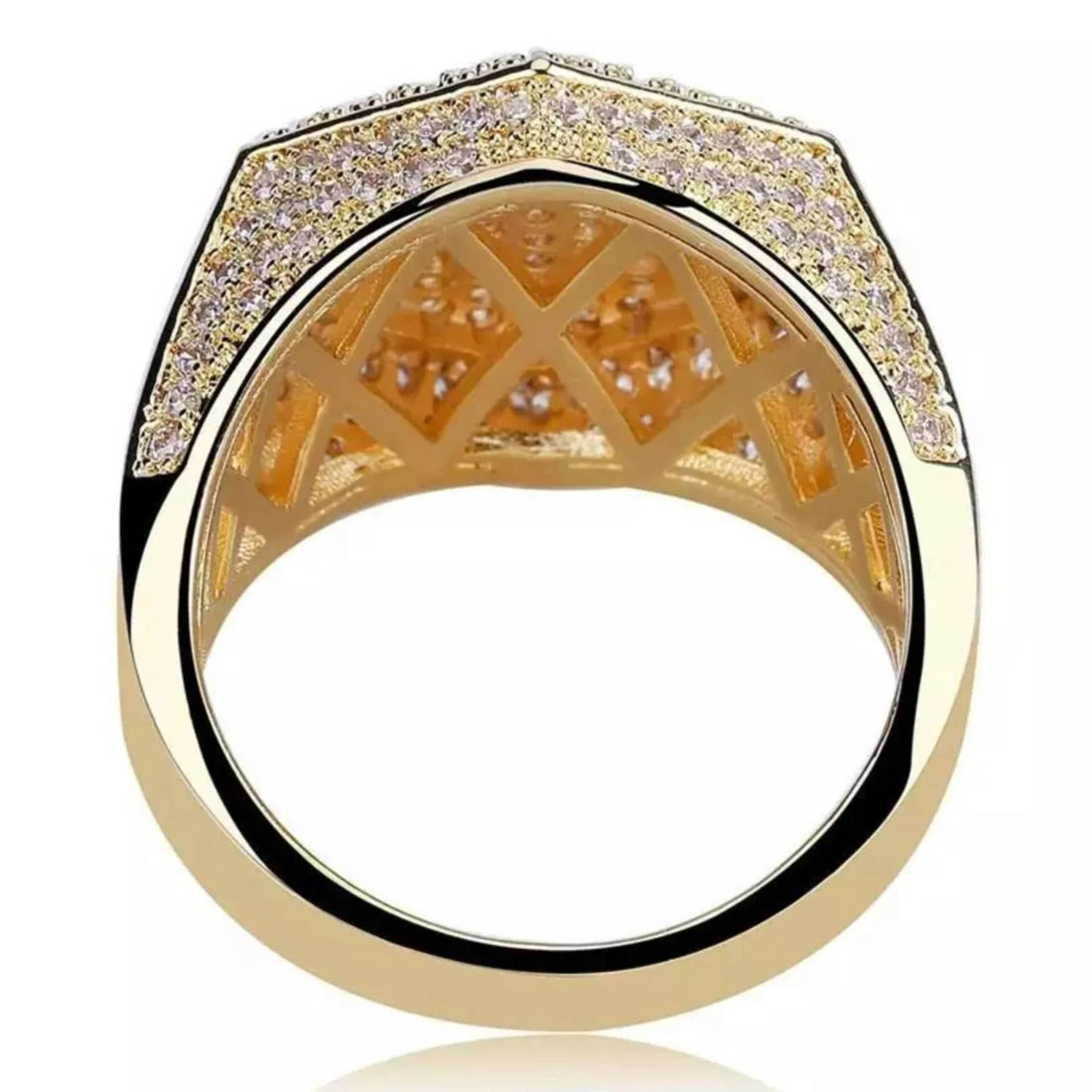 Handmade Moissanite Iced Out Hip Hop Paved Iced Out Synthetic Diamond Big Hollow 925 Sterling silver Jewelry Gift for Him Boyfriend Husband
