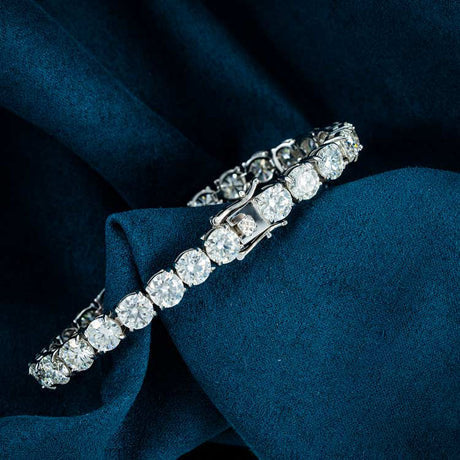 5MM VVS1 D Color Moissanite Tennis Bracelet 925 Sterling Silver Diamond Tennis Bracelet