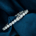 5MM VVS1 D Color Moissanite Tennis Bracelet 925 Sterling Silver Diamond Tennis Bracelet