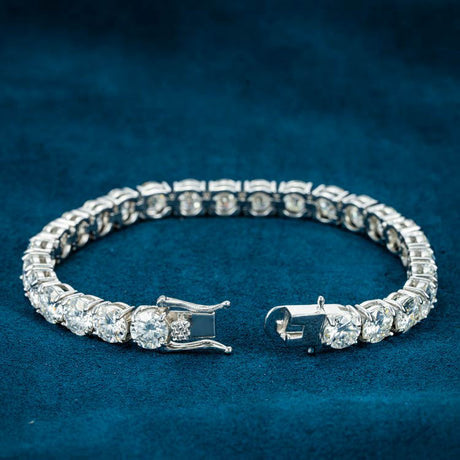 5MM VVS1 D Color Moissanite Tennis Bracelet 925 Sterling Silver Diamond Tennis Bracelet
