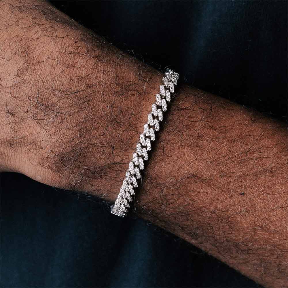 12MM VVS1 Moissanite Gucci Link Bracelet 925 Sterling Silver Iced Out Hip Hop Bracelet