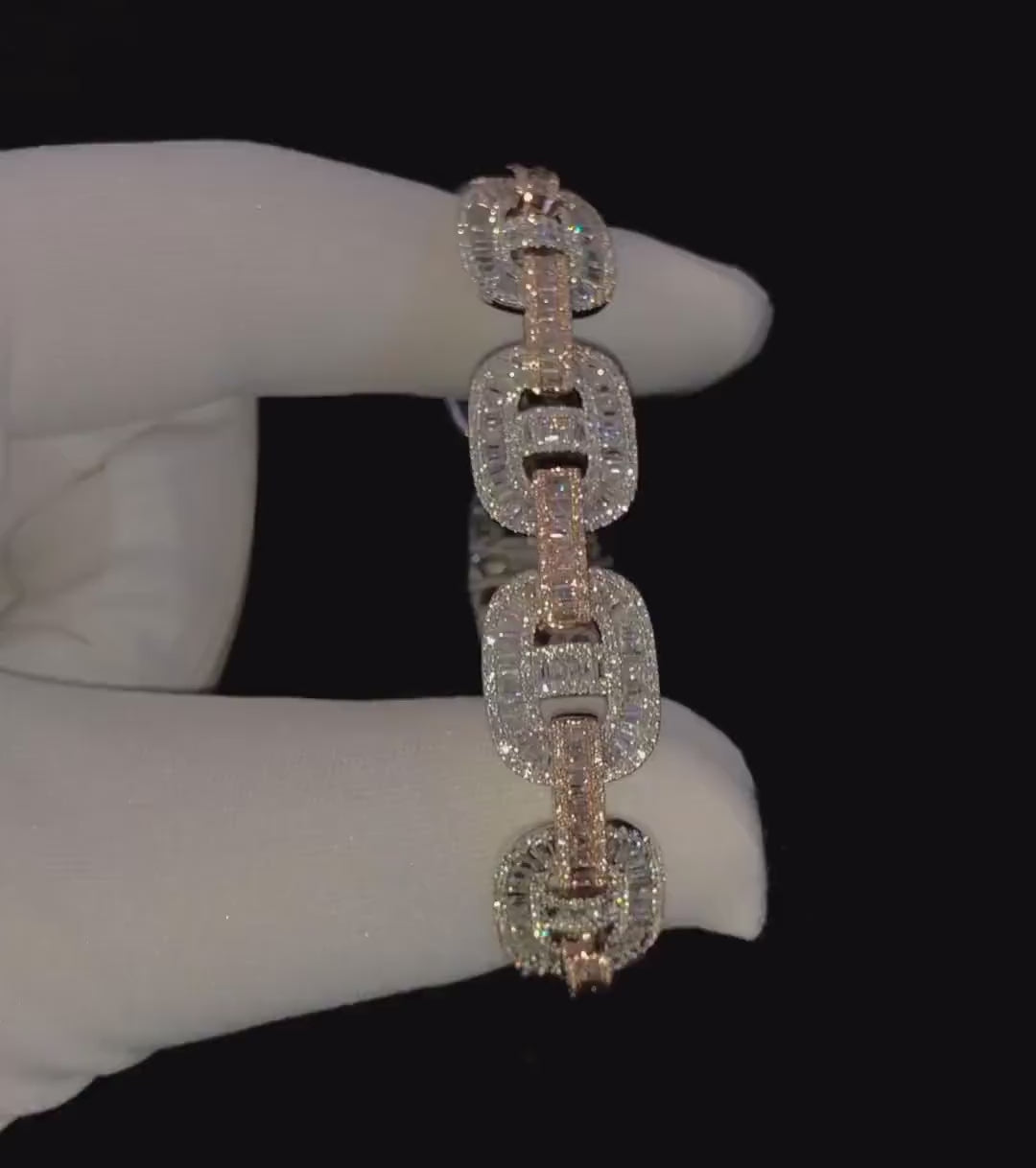 15MM Moissanite Diamond Hip Hop Miami Cuban Bracelet